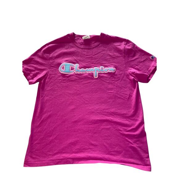 Vinatge Champion tshirt with Champion logo patch size Large - Picture 1 of 6